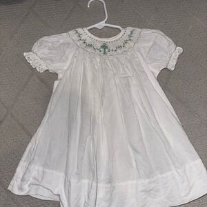 Smocked cross embroidered dress